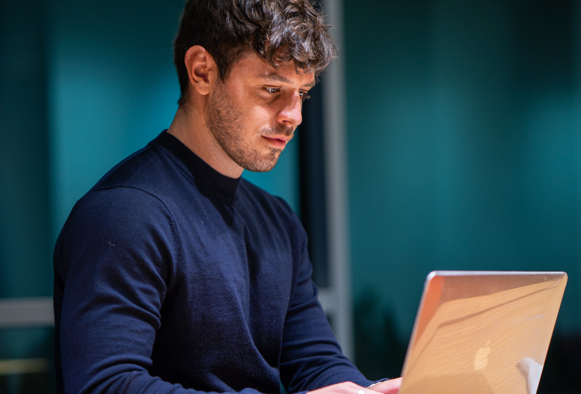 Man with notebook